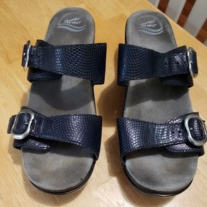 Dankso Sandals Navy Snakeskin Pattern sz 41